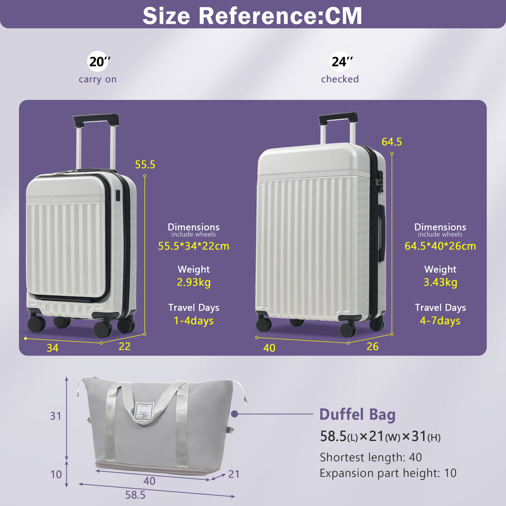 Front-Access Carry-On Set (3-Piece) – Carry Theory